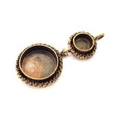 Antique Bronze Pendant Blank inlay Blank Mosaic Blank Resin Blank Bezel Base Setting Mountings Antique Bronze Plated Brass G10109