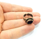Antique Bronze Ring Blank inlay Ring Blank Mosaic Bezel Base Settings Cabochon Mountings (10mm Blank ) Antique Bronze Plated Brass G10122