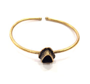 Bangle Blanks Antique Bronze Bracelet Blanks Cuff Blanks Adjustable Bracelet Blank Antique Bronze Plated Brass (9x7mm Blanks) G10129