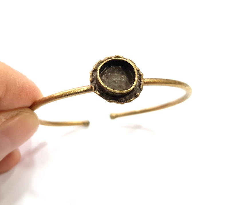 Bangle Blanks Antique Bronze Bracelet Blanks Cuff Blanks Adjustable Bracelet Blank Antique Bronze Plated Brass (10mm Blanks) G10131