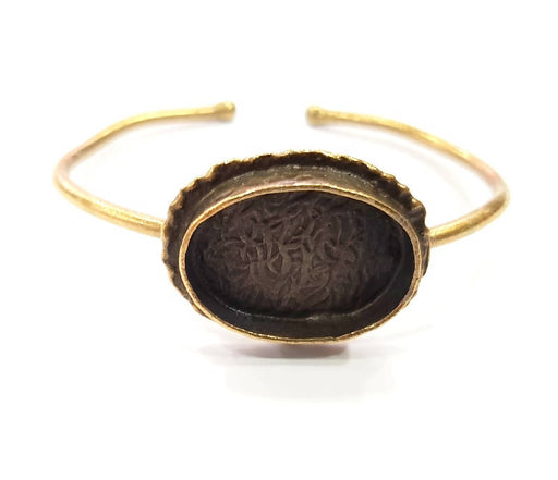 Bangle Blanks Antique Bronze Bracelet Blanks Cuff Blanks Adjustable Bracelet Blank Antique Bronze Plated Brass (24x17mm Blanks) G10132