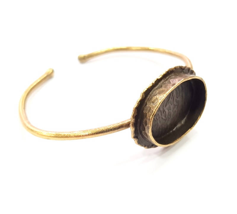 Bangle Blanks Antique Bronze Bracelet Blanks Cuff Blanks Adjustable Bracelet Blank Antique Bronze Plated Brass (24x17mm Blanks) G10132