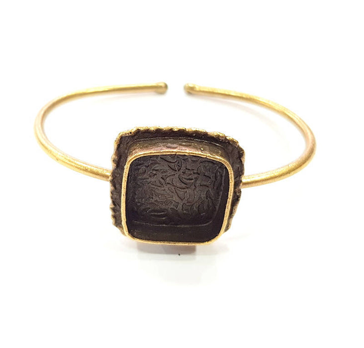 Bangle Blanks Antique Bronze Bracelet Blanks Cuff Blanks Adjustable Bracelet Blank Antique Bronze Plated Brass (18x18mm Blanks) G10133
