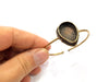 Bangle Blanks Antique Bronze Bracelet Blanks Cuff Blanks Adjustable Bracelet Blank Antique Bronze Plated Brass (24x17mm Blanks) G10134