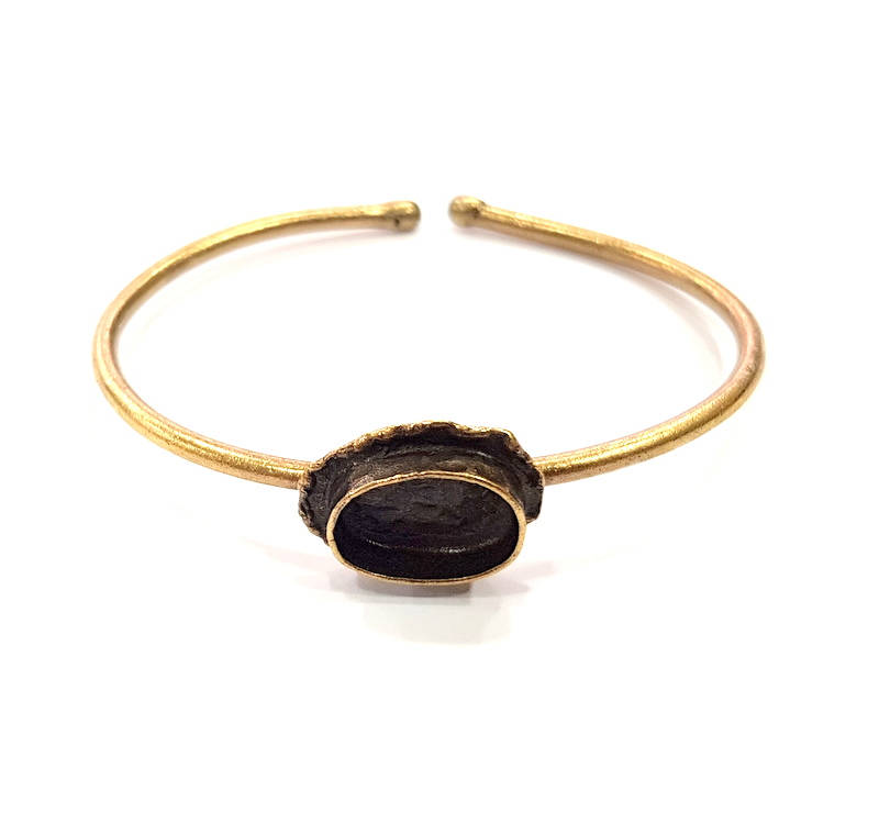 Bangle Blanks Antique Bronze Bracelet Blanks Cuff Blanks Adjustable Bracelet Blank Antique Bronze Plated Brass (14x10mm Blanks) G10135