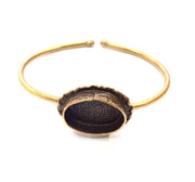 Bangle Blanks Antique Bronze Bracelet Blanks Cuff Blanks Adjustable Bracelet Blank Antique Bronze Plated Brass (18x13mm Blanks) G10140