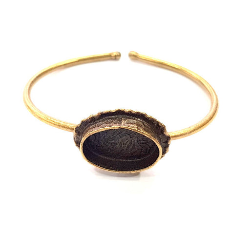 Bangle Blanks Antique Bronze Bracelet Blanks Cuff Blanks Adjustable Bracelet Blank Antique Bronze Plated Brass (18x13mm Blanks) G10140