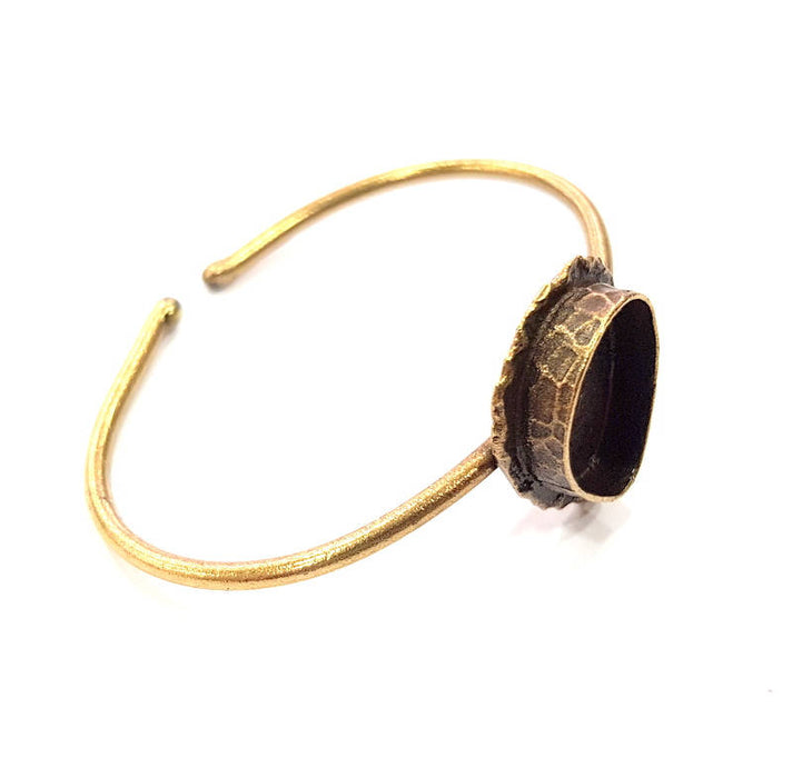 Bangle Blanks Antique Bronze Bracelet Blanks Cuff Blanks Adjustable Bracelet Blank Antique Bronze Plated Brass (20x15mm Blanks) G10143