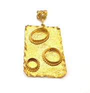 Raw Brass Pendant Blank Mosaic Base Blank inlay Blank Necklace Blank Resin Blank Mountings Cabochon Bezel Base   G10145