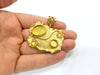 Raw Brass Pendant Blank Mosaic Base Blank inlay Blank Necklace Blank Resin Blank Mountings Cabochon Bezel Base   G10146