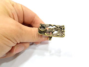 Antique Bronze Ring Blank Ring Setting inlay Blank Mosaic Bezel Base Cabochon Mountings (10mm Blank ) Antique Bronze Plated Brass G10155