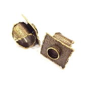 Antique Bronze Ring Blank Ring Setting inlay Blank Mosaic Bezel Base Cabochon Mountings (10mm Blank ) Antique Bronze Plated Brass G10156