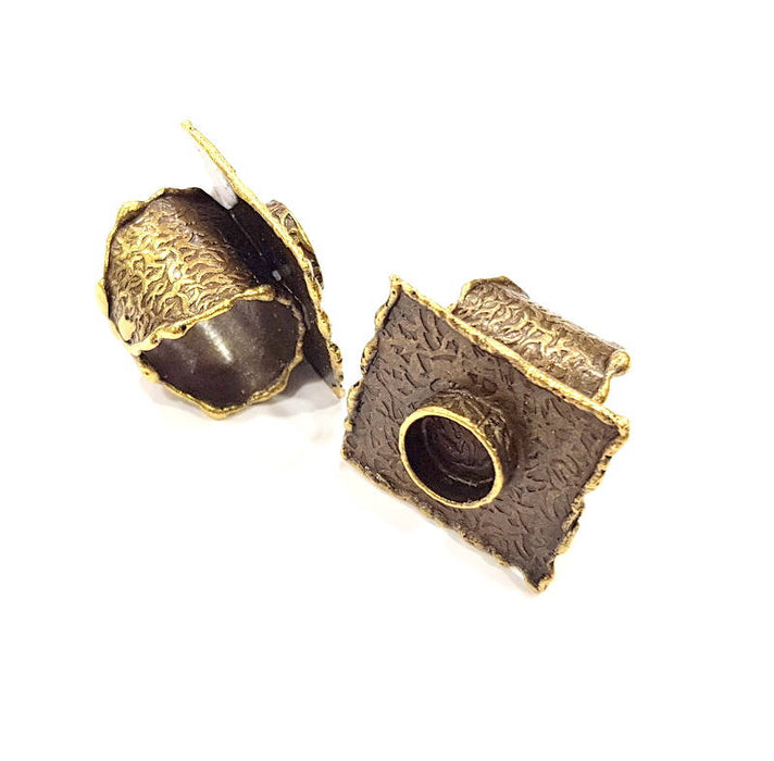 Antique Bronze Ring Blank Ring Setting inlay Blank Mosaic Bezel Base Cabochon Mountings (10mm Blank ) Antique Bronze Plated Brass G10156