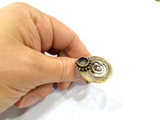 Antique Bronze Ring Blank Ring Setting inlay Blank Mosaic Bezel Base Cabochon Mountings (10mm Blank ) Antique Bronze Plated Brass G10157