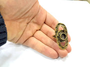 Antique Bronze Ring Blank Ring Setting inlay Blank Mosaic Bezel Base Cabochon Mountings (10mm Blank ) Antique Bronze Plated Brass G10161
