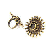 Antique Bronze Ring Blank Ring Setting inlay Blank Mosaic Bezel Base Cabochon Mountings (10mm Blank ) Antique Bronze Plated Brass G10166