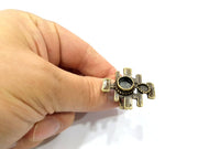 Antique Bronze Ring Blank Ring Setting inlay Blank Mosaic Bezel Base Cabochon Mountings (10mm Blank ) Antique Bronze Plated Brass G10167