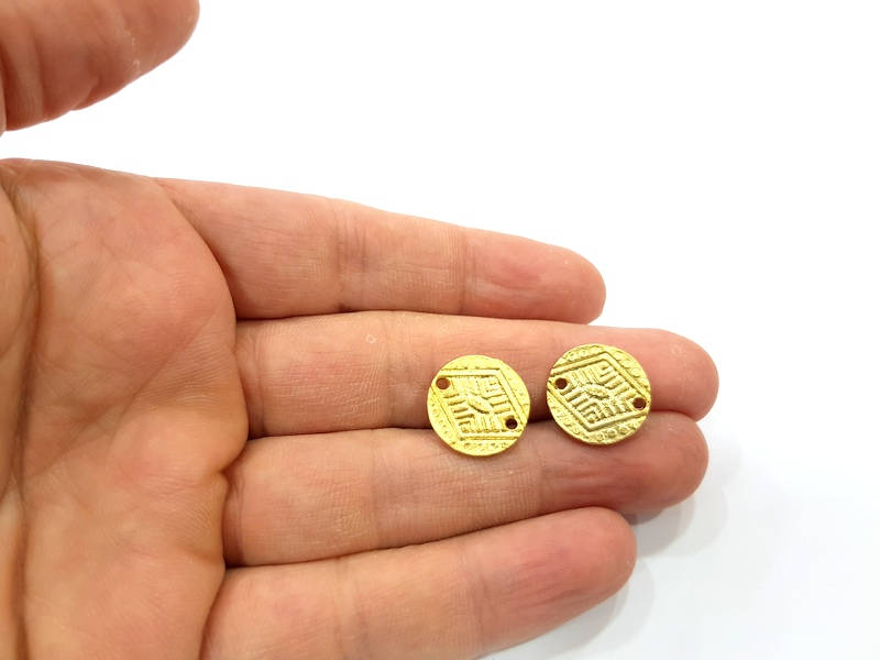 200 Gold Charm Gold Plated Charms  (15mm)  G10172