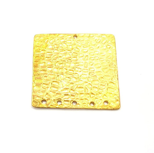 Raw Brass Hammered Connector Charms 30mm  G11929