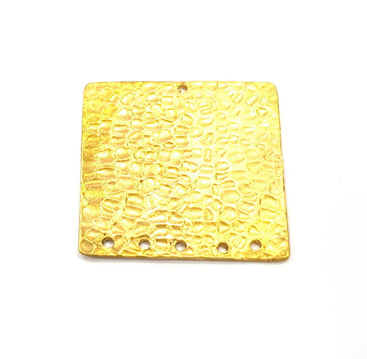 Raw Brass Hammered Connector Charms 30mm  G11929