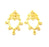 2 Gold Charm Gold Plated Charms  (40x25mm)  G10182