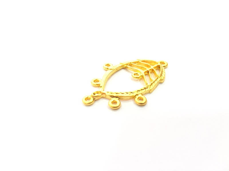 4 Gold Charm Gold Plated Charms  (40x25mm)  G10182