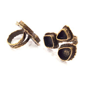Antique Bronze Ring Blank Ring Setting inlay Blank Mosaic Bezel Base Cabochon Mountings (9x7+10+14x10mm ) Antique Bronze Plated Brass G11933