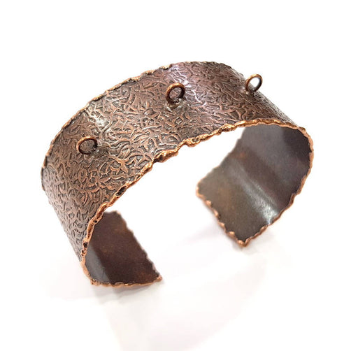 Copper Bracelet Blanks Bangle Blanks Cuff Blanks Adjustable Hammered Bracelet Blank Antique Copper Plated Brass  G11935