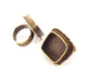 Antique Bronze Ring Blank Ring Setting inlay Blank Mosaic Bezel Base Cabochon Mountings ( 18x18 mm blank) Antique Bronze Plated Brass G11939