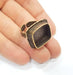 Antique Bronze Ring Blank Ring Setting inlay Blank Mosaic Bezel Base Cabochon Mountings ( 18x18 mm blank) Antique Bronze Plated Brass G11939