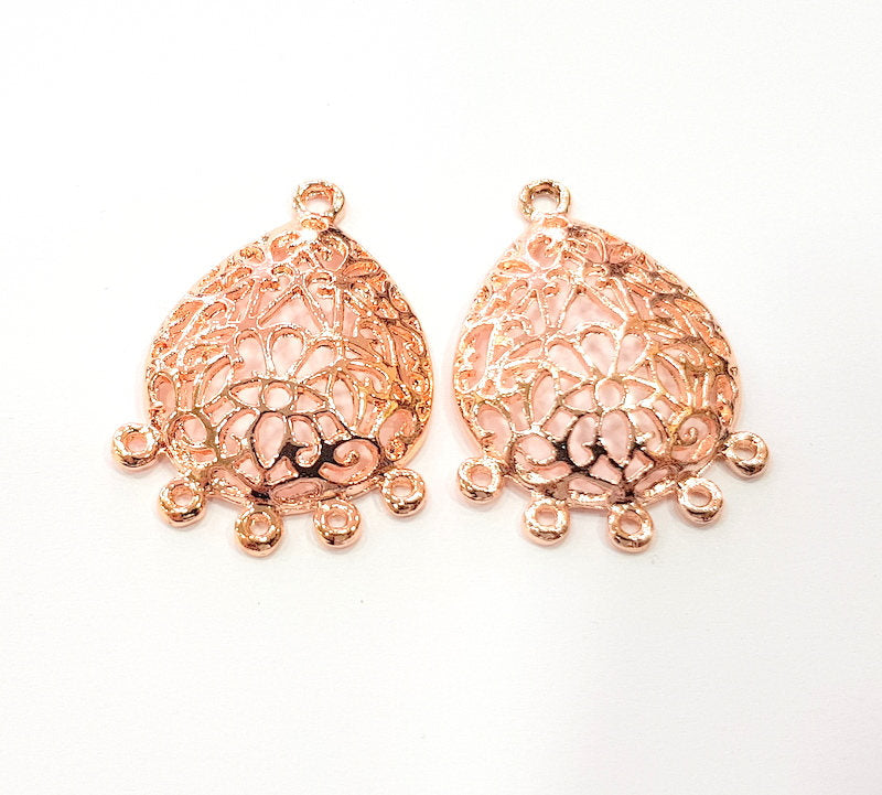 2 Rose Gold Pendant Rose Gold Plated Pendant (36x24 mm) G10199