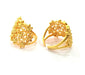 Gold Ring Blank Ring Settings Ring Bezel Base Cabochon Mountings Adjustable  (1mm  blank ) Gold Plated Brass G10219