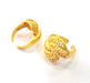 Gold Ring Blank Ring Settings Ring Bezel Base Cabochon Mountings Adjustable  (2mm  blank ) Gold Plated Brass G10230
