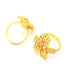 Gold Ring Blank Ring Settings Ring Bezel Base Cabochon Mountings Adjustable  (2mm blank ) Gold Plated Brass G10234