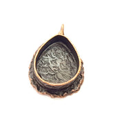 Antique Copper Pendant Blank Mosaic Base Blank inlay Necklace Blank Resin Blank Mountings Copper Plated Brass (20x15mm blank) G11957
