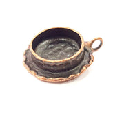 Antique Copper Pendant Blank Mosaic Base Blank inlay Necklace Blank Resin Blank Mountings Copper Plated Brass (14mm blank) G11958
