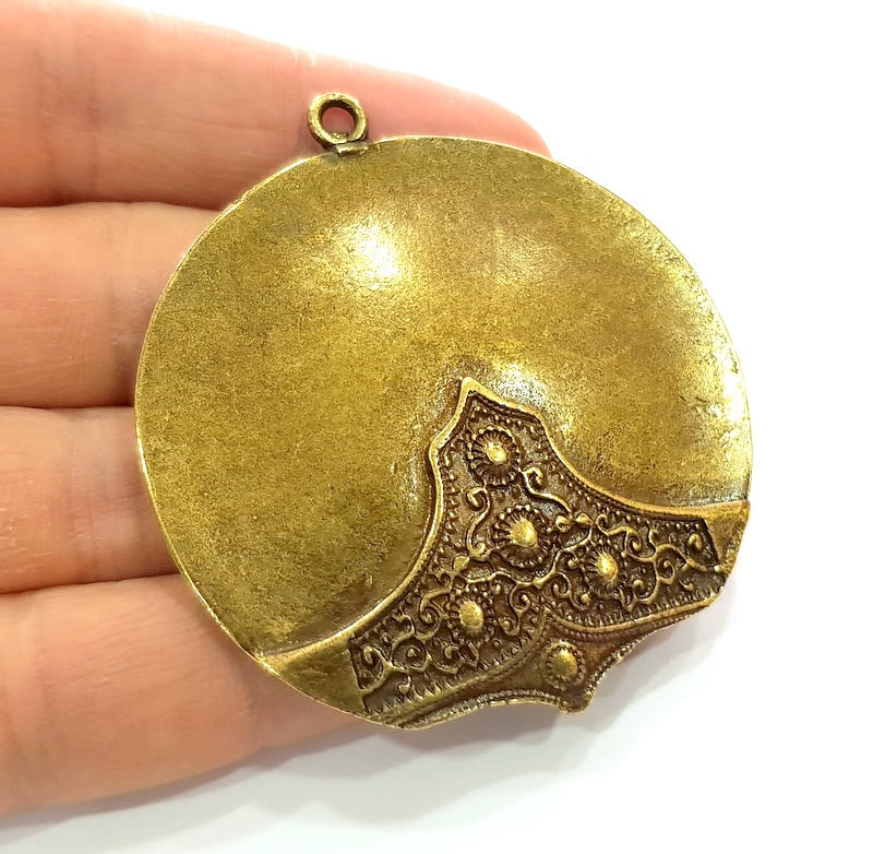 Antique Bronze Pendant Antique Bronze Plated Metal ( 58mm) G11987
