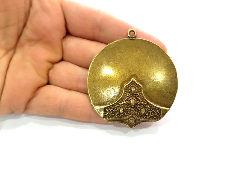 Antique Bronze Pendant Antique Bronze Plated Metal ( 58mm) G11987