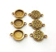 6 Antique Bronze Connector Pendant Blank inlay Blank Mosaic Blank Resin Blank Bezel Base Setting Mountings (12mm blank) G11993