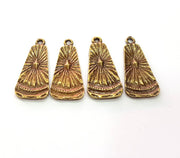 8 Antique Bronze Charm Antique Bronze Plated Metal  (28x12mm) G11997
