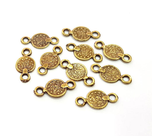 20 Antique Bronze Ottoman Signature Charm Antique Bronze Plated Charms (20x10mm) G12003