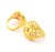 Gold Ring Blank Ring Settings Ring Bezel Base Cabochon Mountings Adjustable  (3mm blank ) Gold Plated Brass G10249