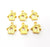 6 Bird House Charm Gold Charm Gold Plated Charms  (16x12mm)  G10261