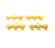 4 Gold End Bar Separator Findings  (18x8 mm) , Gold Plated Metal G10262