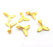 6 Fish Tail Charm Gold Charm Gold Plated Charms  (15x15mm)  G10271