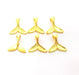 6 Fish Tail Charm Gold Charm Gold Plated Charms  (15x15mm)  G10271