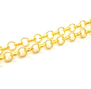 Gold Rolo Chain Gold Plated Chain 1 Meter - 3.3 Feet  (5 mm)  G9592