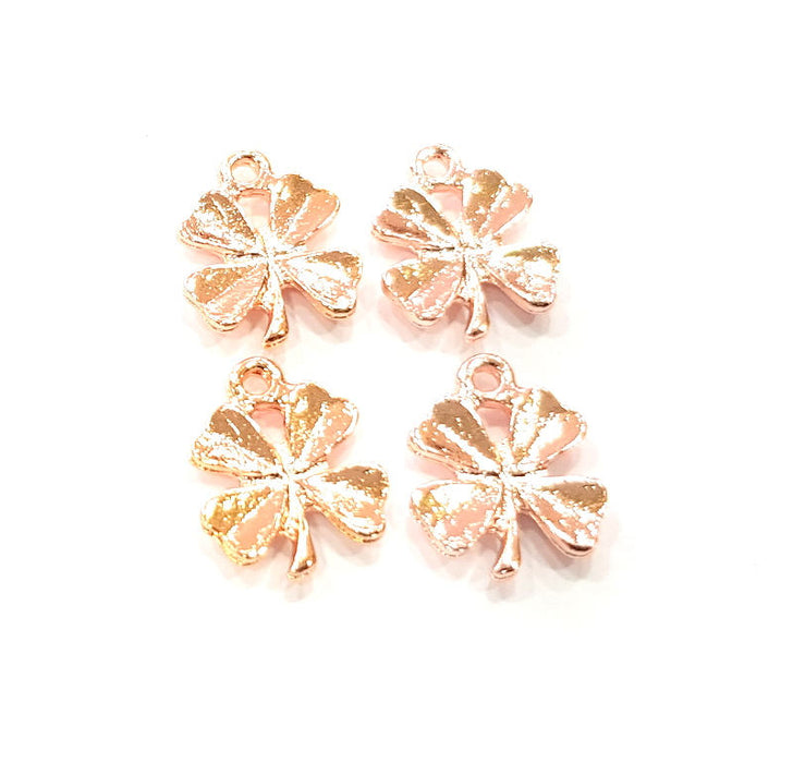 4 Rose Gold Charms Blank Rose Gold Plated Charms (18x12 mm) G10279