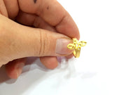 Gold Ring Blank Ring Settings Ring Bezel Base Cabochon Mountings Adjustable  (2mm blank ) Gold Plated Brass G10284