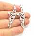 2 Silver Charms Antique Silver Plated Charms (56x19mm) G10702